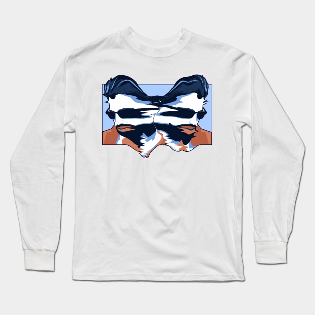 Glitch man Long Sleeve T-Shirt by ballano